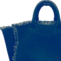 Hipchik - Women's Giraffe Crystal Fringe Canvas Tote Bag
