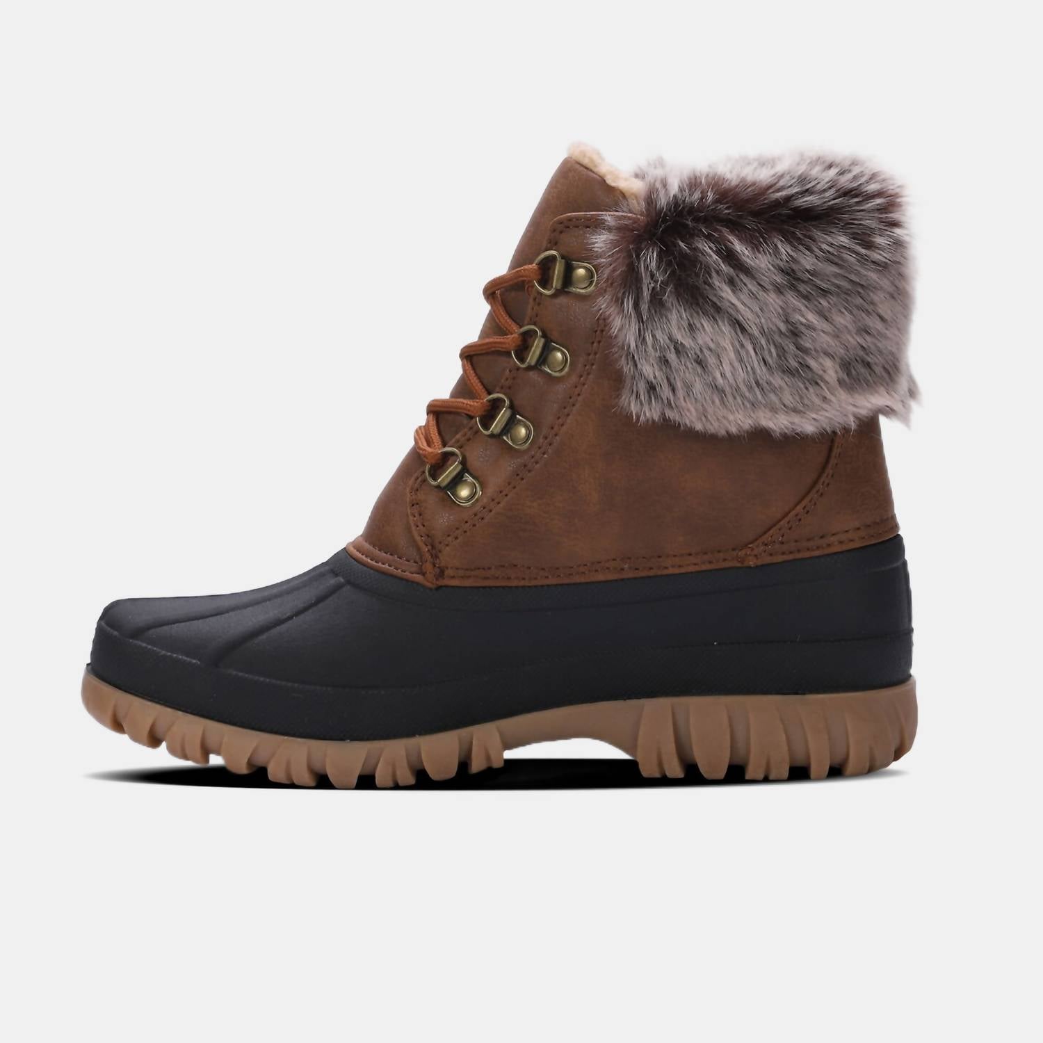 Lamo Women's Brielle Lace Up Boot in waxed chestnut - women's shoe - detail view