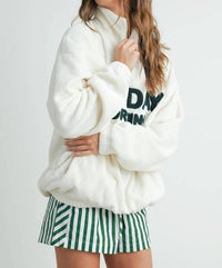 Buttermelon - Sunday Morning Half-zip Pullover Sweatshirt