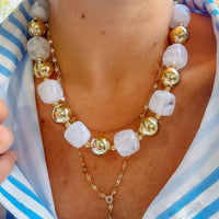 Treasure Jewels Easy Breezy Beaded Necklace in gold - women's jewelry