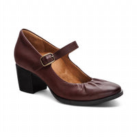 Aetrex Women's Sara Pump Heels in burgundy - women's heels