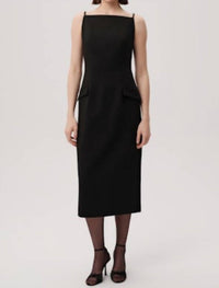 EXQUISE Glimmer Midi Dress in black - women's dress