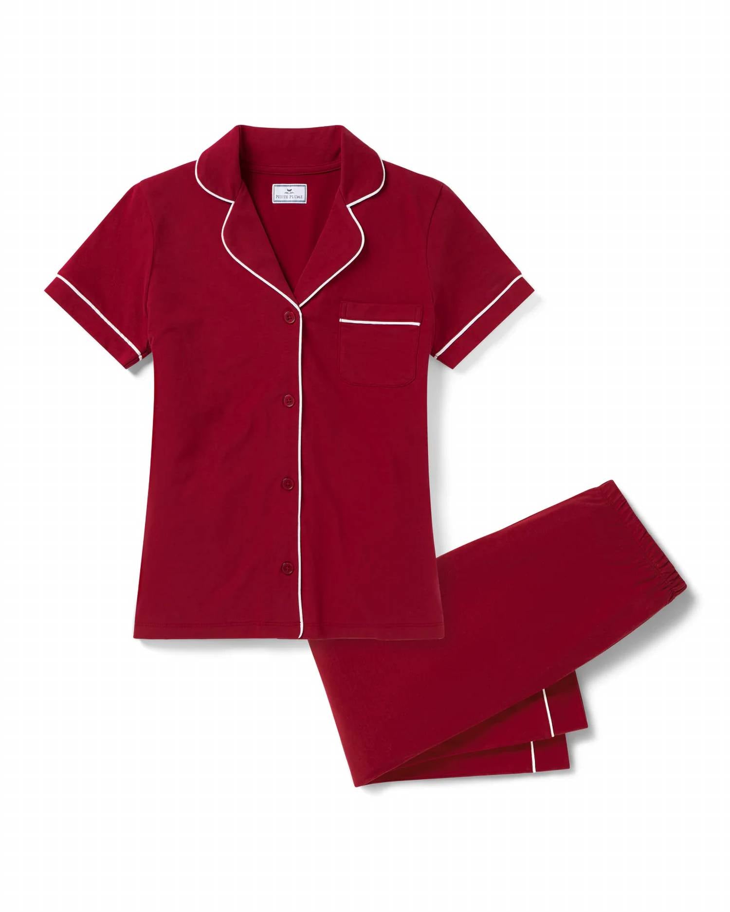 Petite Plume - Women's Pima Crop Twill Pajamas