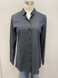 Peter O. Mahler - NAVY MICROSTRIPE COTTON BLOUSE