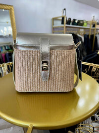 Belle D'Amour - Women's The Mini Raffia Leather Handbag