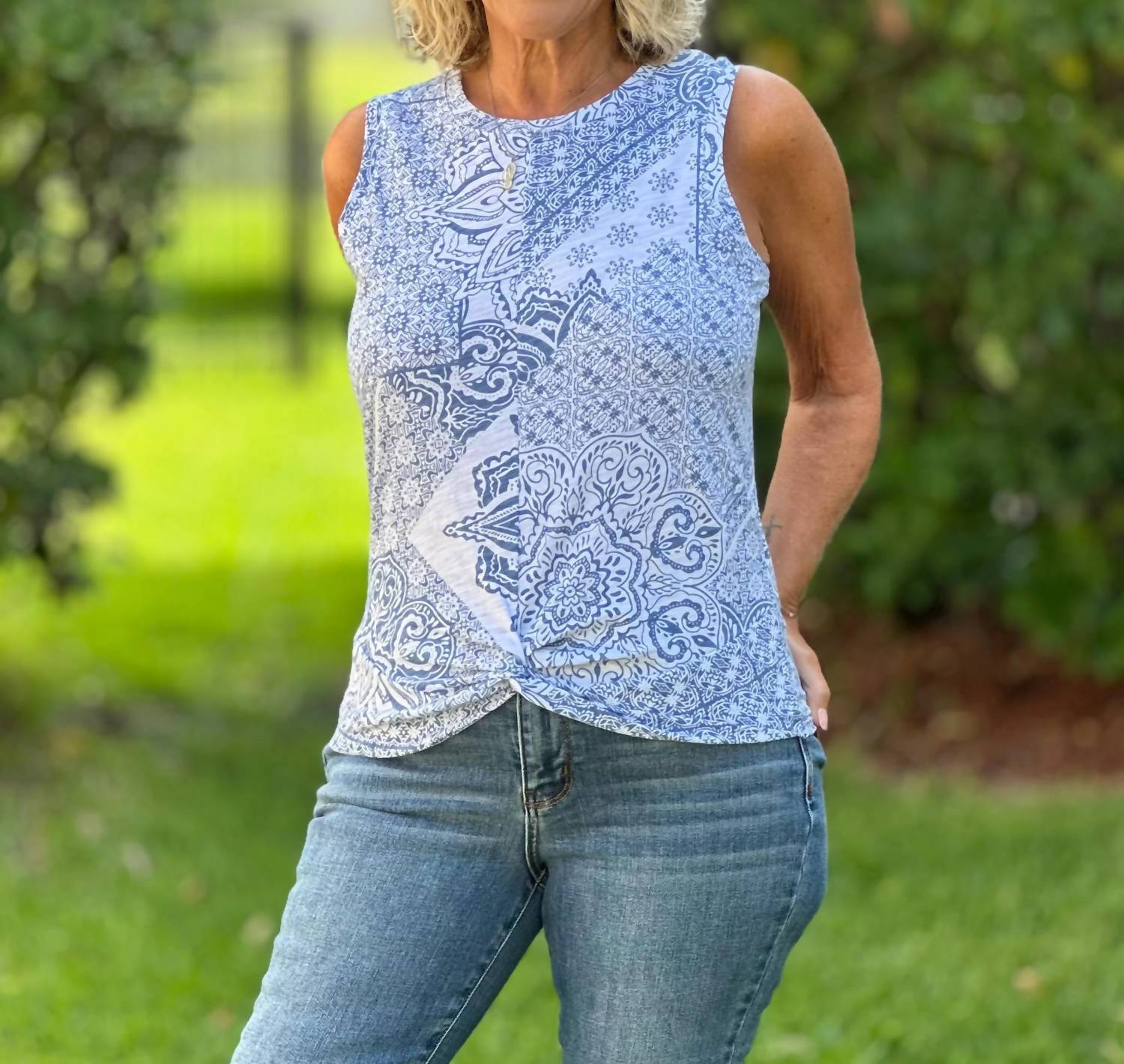 Charlie B - Printed Organic Cotton Tank Top
