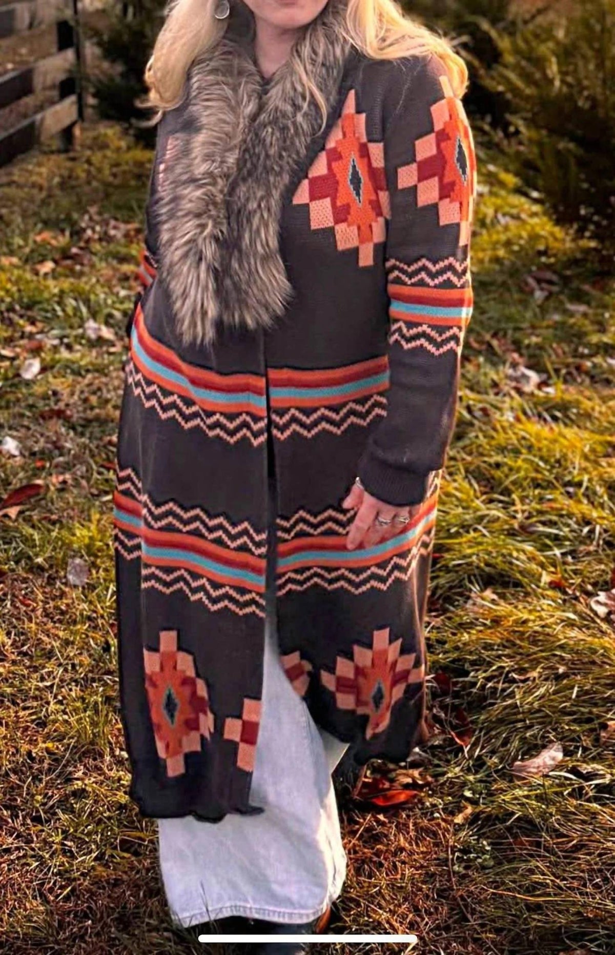 Panhandle - Women's Aztec Sweater Cardigan