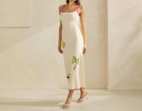 Able - Lemon Embroidered Sweater Dress