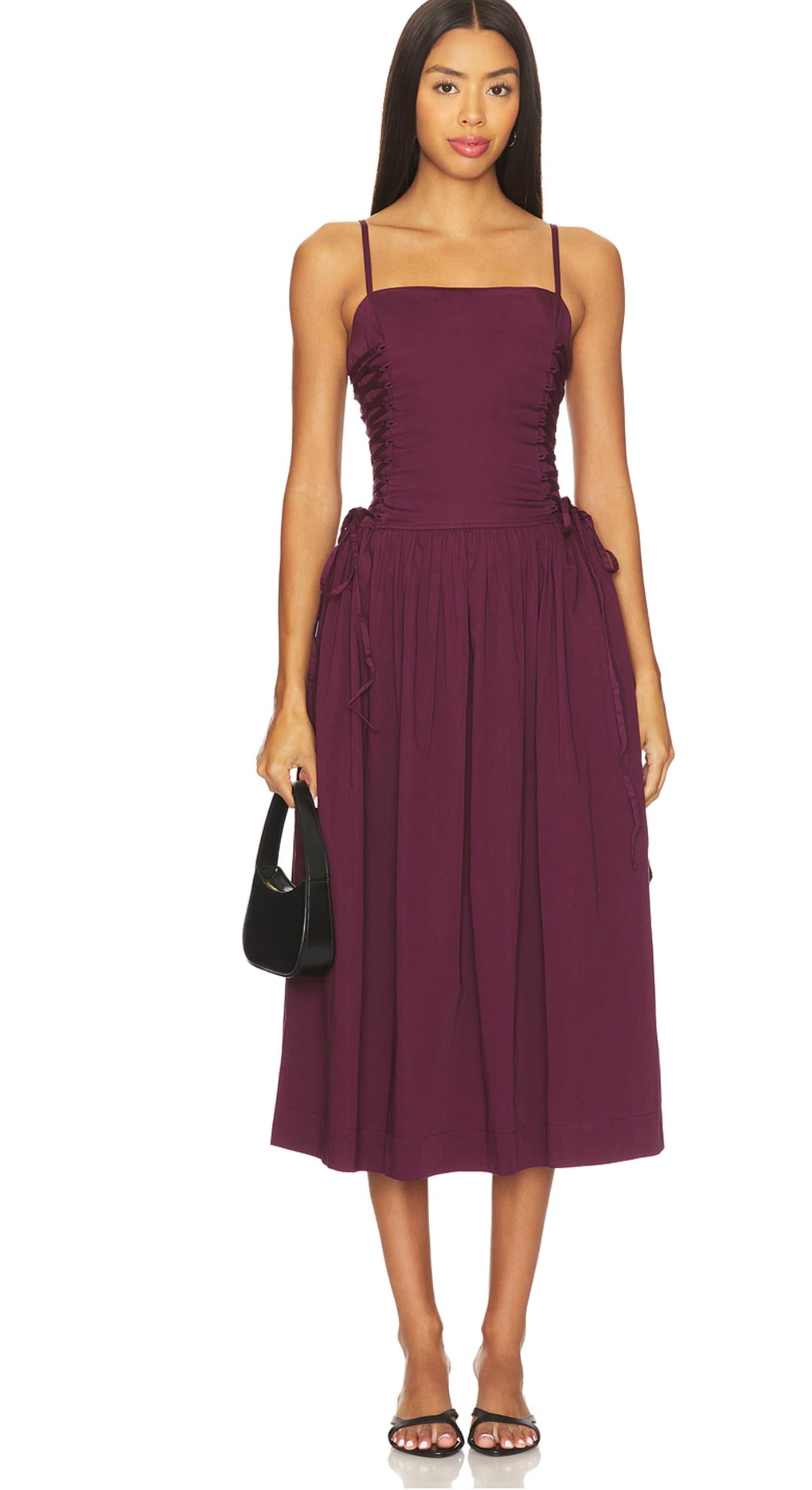 Damson Madder - Angelina Satin Dress
