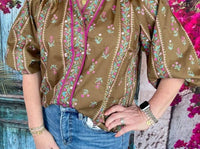 Umgee - Mixed Floral Blouse