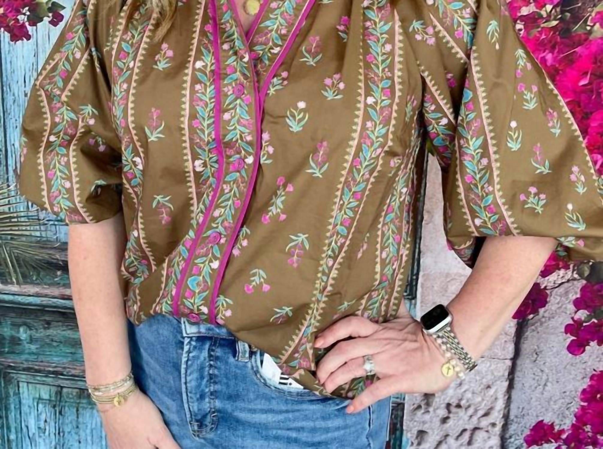 Umgee - Mixed Floral Blouse