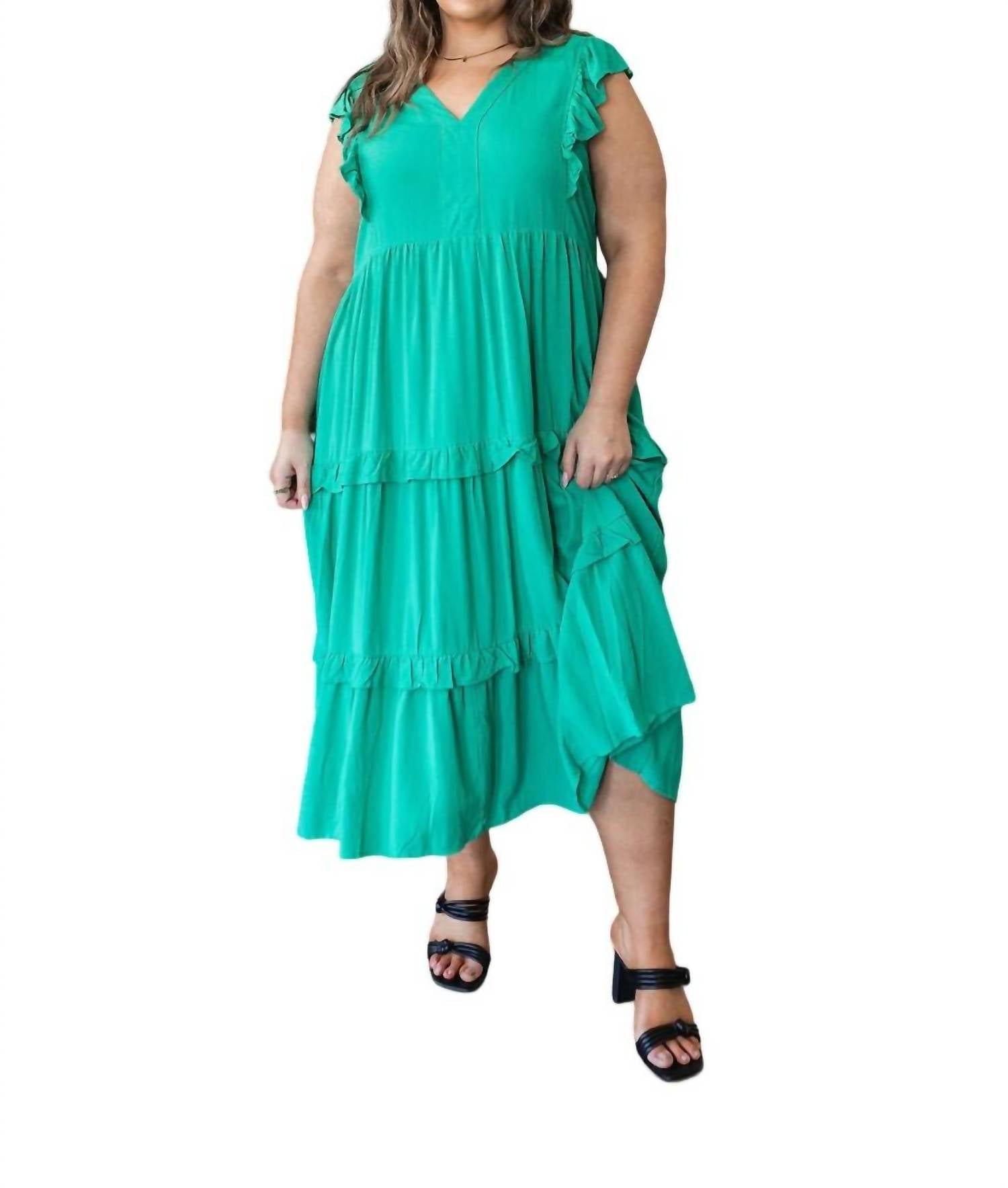 Entro - Tiers in Heaven Tiered Midi Dress