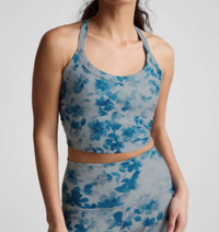 BEYOND YOGA Softmark On The Up Cropped Tank Top in daydream meadow - women's tank top