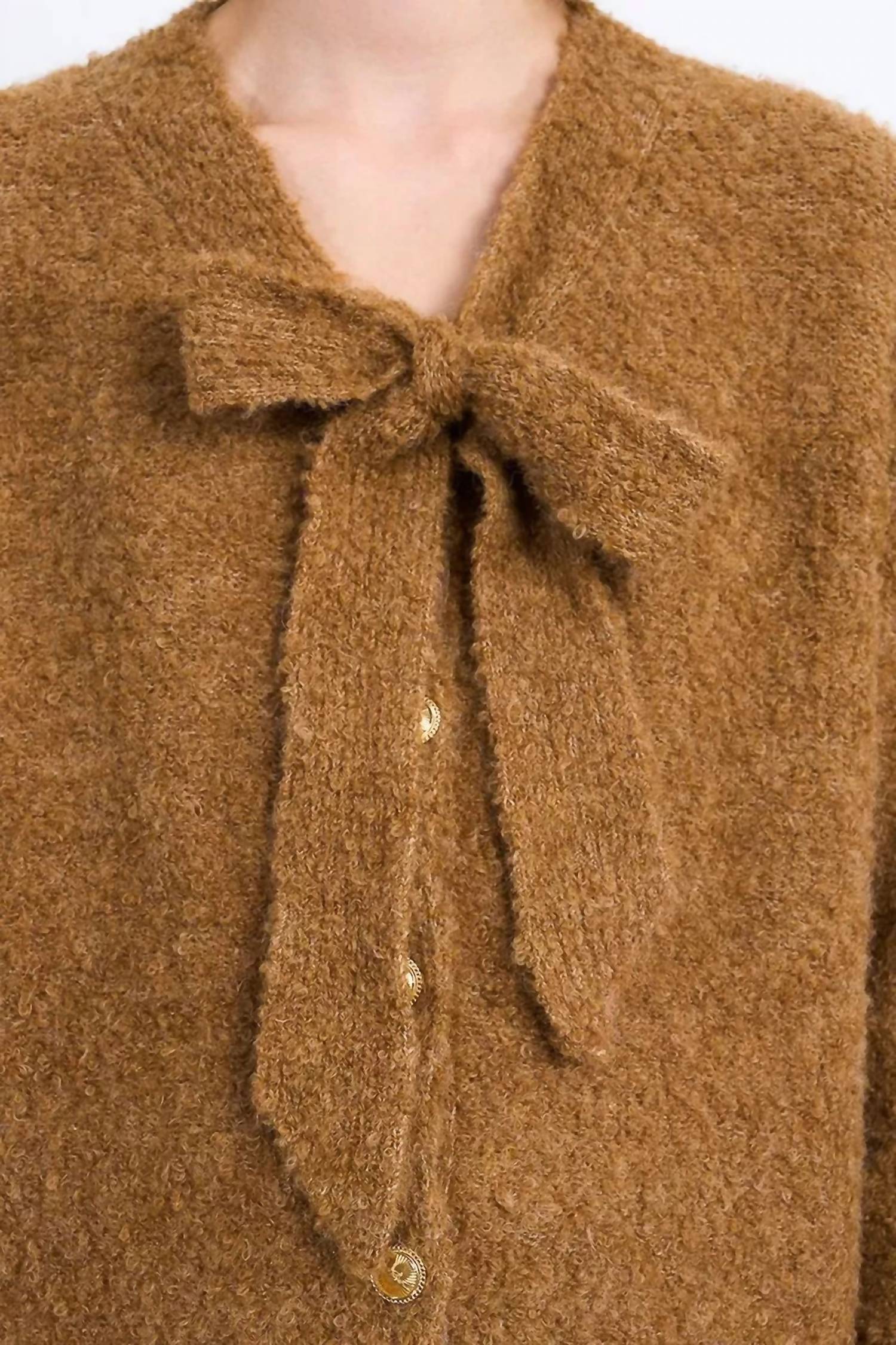 Molly Bracken - Fuzzy Bow Tie Cardigan