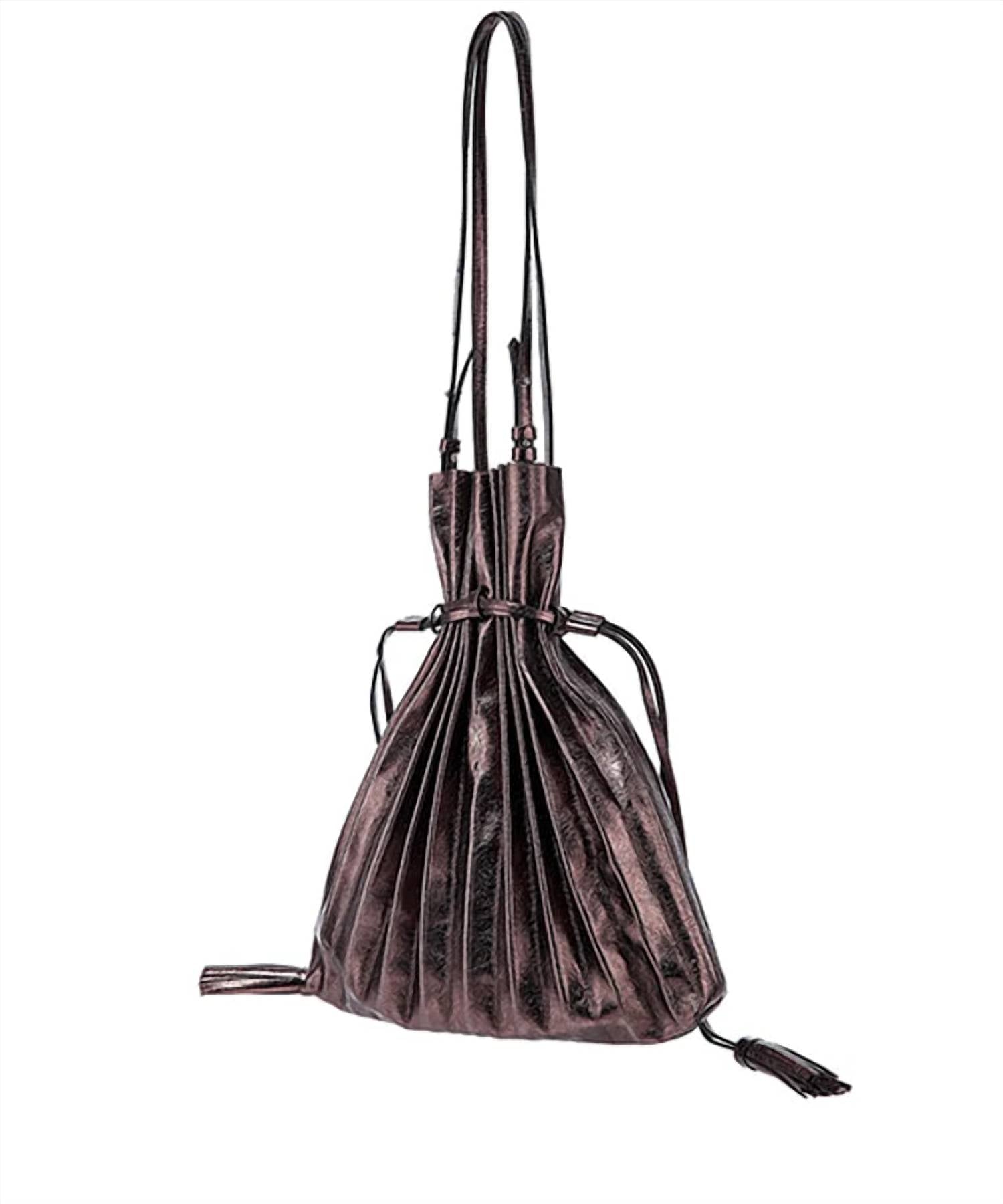 Joseph And Stacey - Women's Lucky Pleats Shopper Cracked Bag