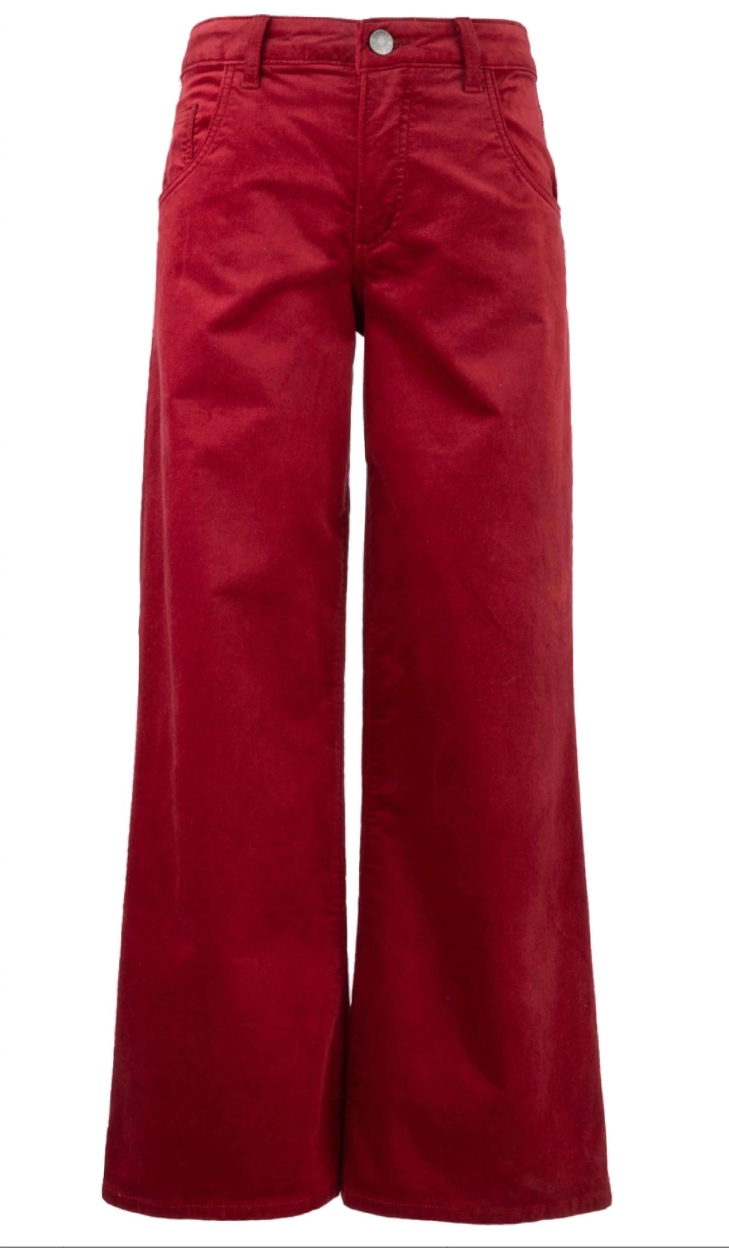 KUT FROM THE KLOTH JEAN HIGH RISE FLARE PANTS in red - women's jeans - alternate view
