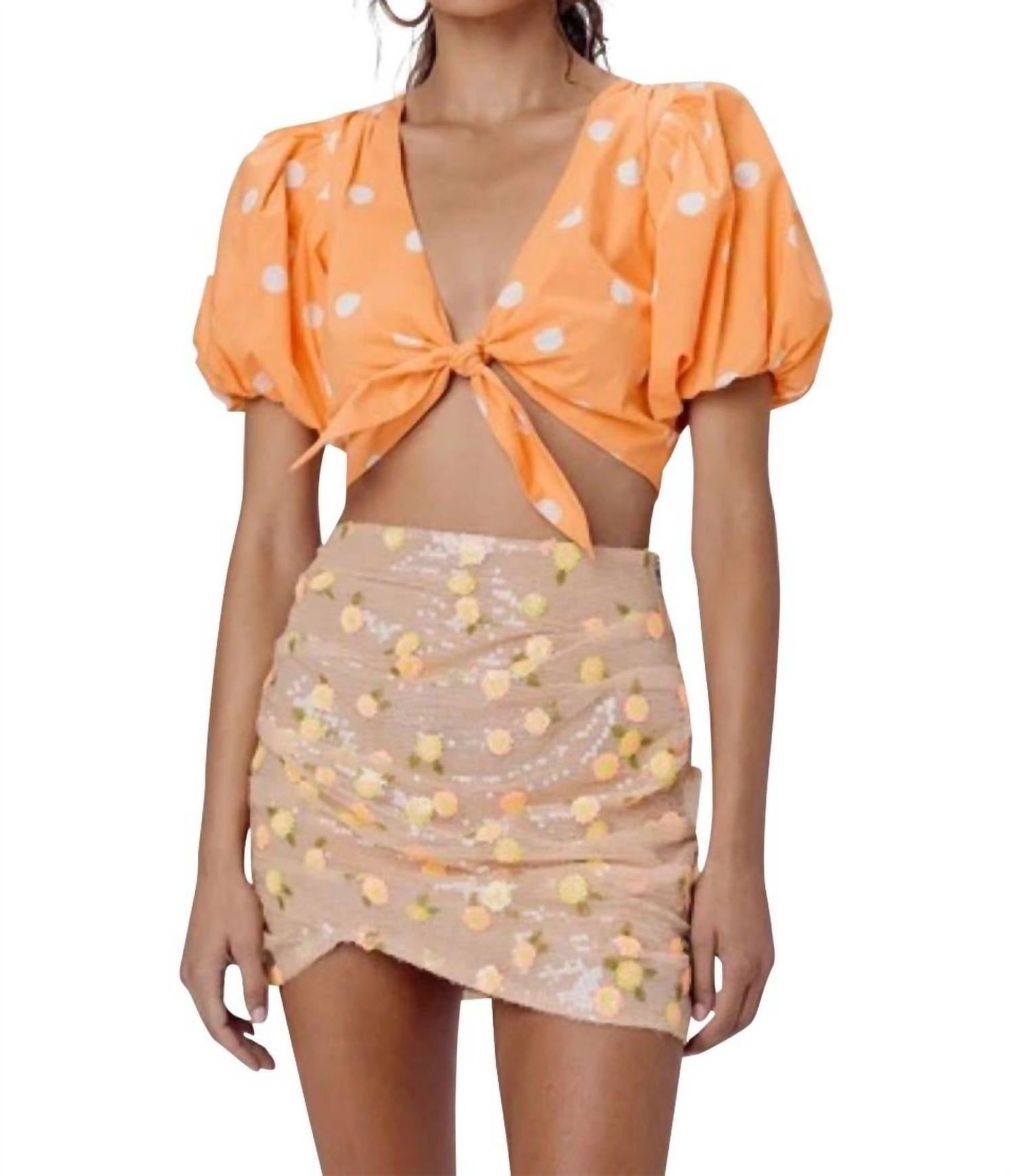 For Love & Lemons - Women's Auburn Dot Crop Top