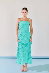 Endless Rose - Juliette Strapless Ruffled Maxi Dress