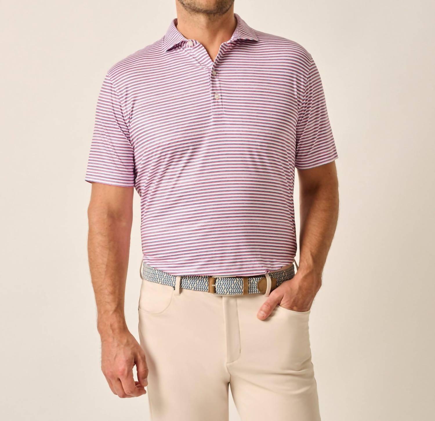 Johnnie-O - Featherweight Performance Polo - Warwick Stripe