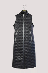 BELIEVE by Tuula Rossi Carola Quilted Vest With Side Zippers in black - women's jacket - view 4