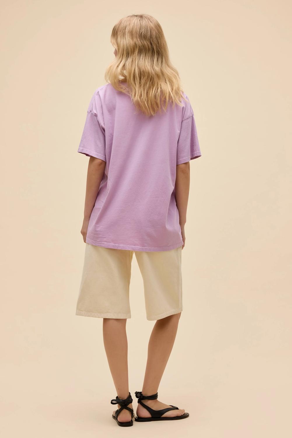 DAYDREAMER The Beach Boys Backstage Merch Tee in hazy orchid - women's t-shirt - detail view
