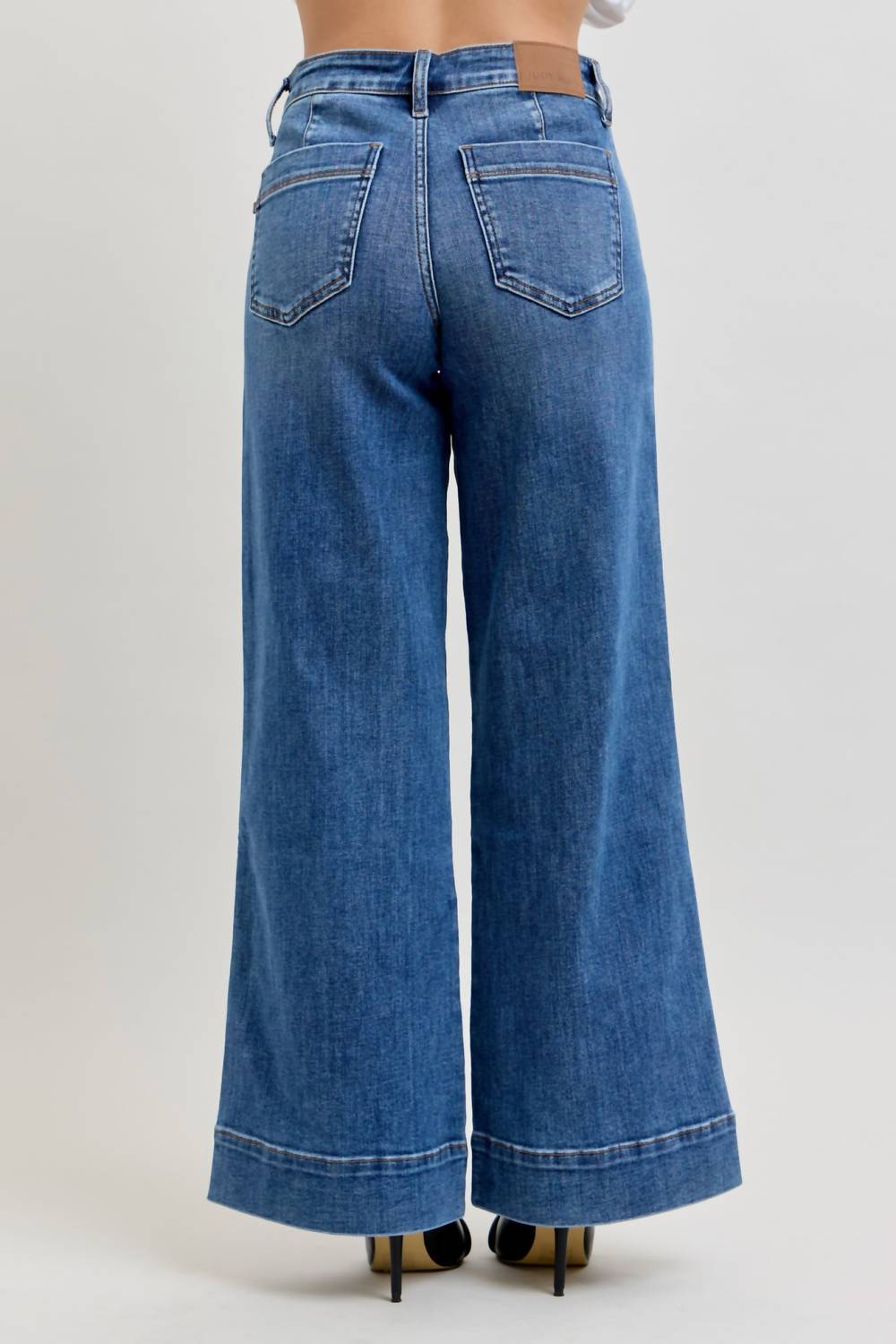 Judy Blue - Darcy Mid Rise Wide Leg Trouser Jean
