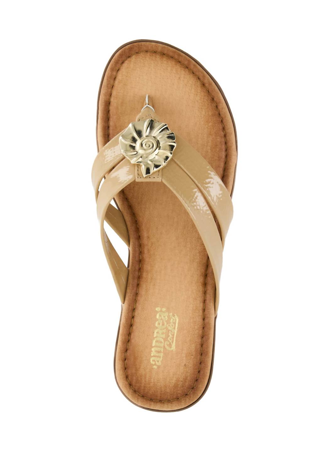 Andrea Women's Slip-on Sandal in beige - women's sandal - alternate view