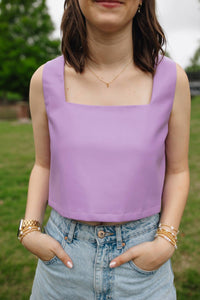 Buddylove - Manning Vegan Leather Cropped Tank Top
