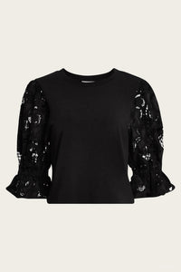 Cinq A Sept - Embroidered Cotton Paisley Carmine Top