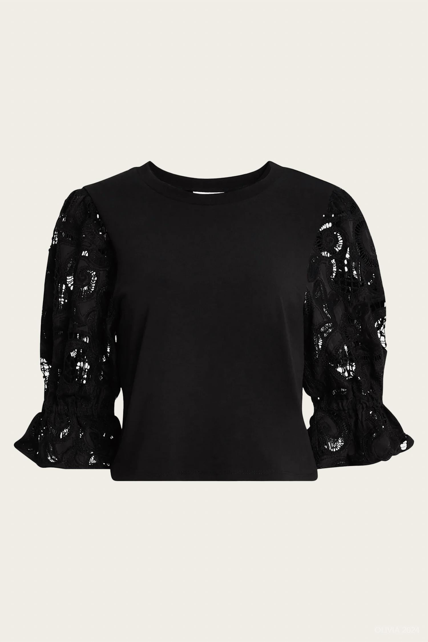 Cinq A Sept - Embroidered Cotton Paisley Carmine Top