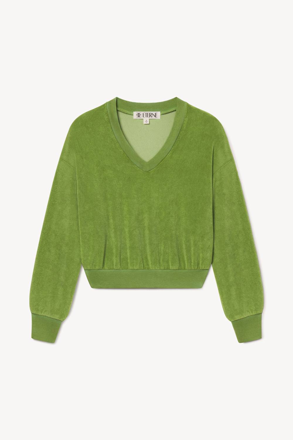Eterne - Women's Weterne Cropped V Neck Sweatshirt