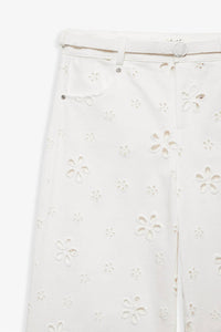 Lil Lemons By For Love And Lemons - Daisy Eyelet Baggy Jeans