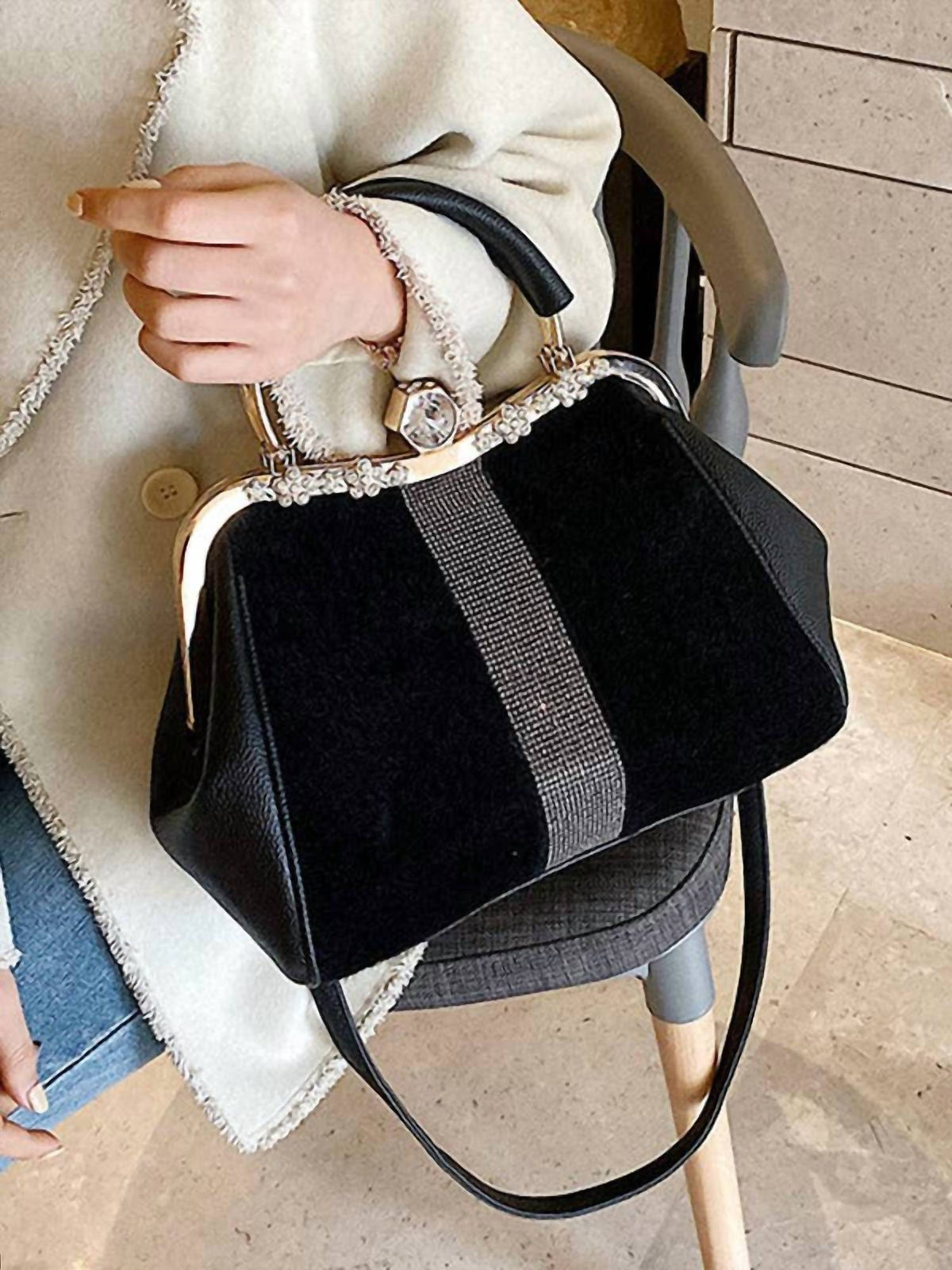 Vividlux - Women's Geometric Sequined Split-joint Crossbody Handbags