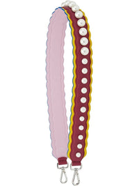 Fendi Women's You Pearl Embellished Shoulder Bag Strap in black cherry lemon - women's item