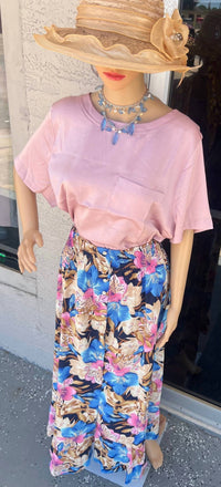 ee:some Women's Satin Luxe Top in dusty pink - women's t-shirt