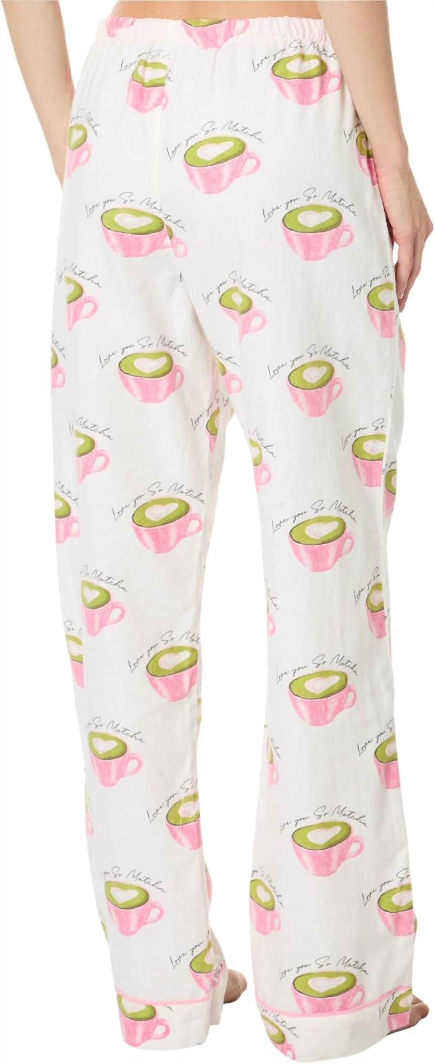 Pj Salvage - Flannels Love You So Matcha Pajama Set