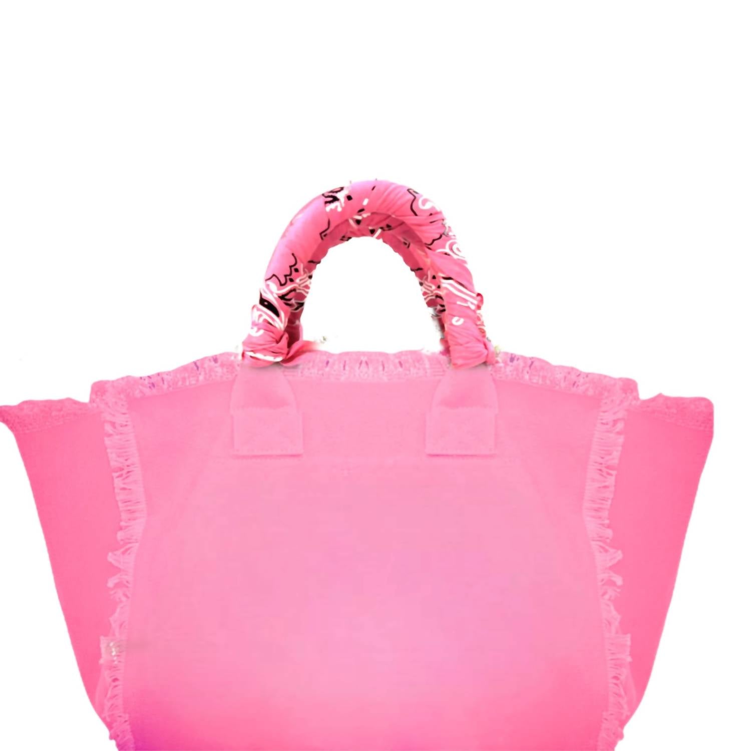 Hipchik - Women's Giraffe Crystal Fringe Canvas Tote Bag