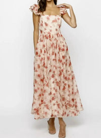 Storia - Floral Asymmetric Maxi Dress