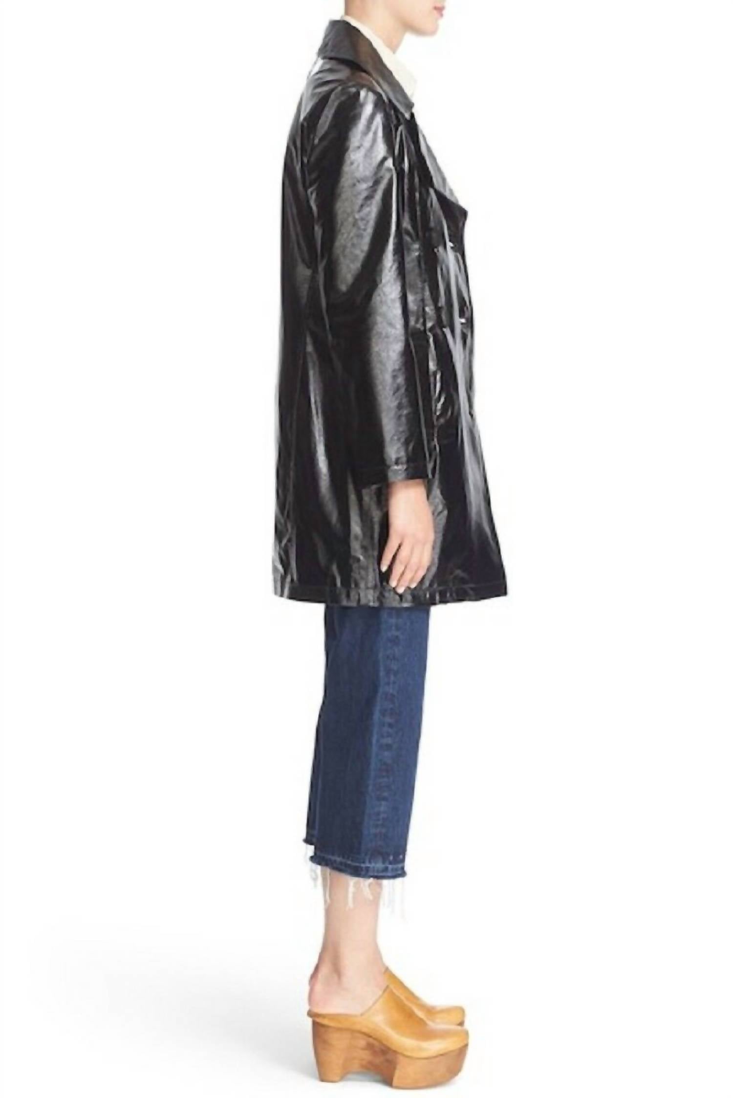 Simon Miller - Bowa Double Breasted Glossy Leather Jacket