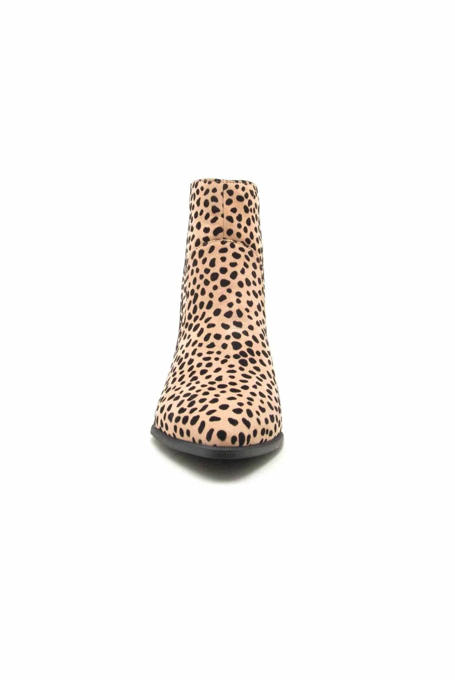 Qupid - Women's Mystique Cheetah Bootie