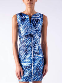 Milly - V Neck Abstract Print Dress