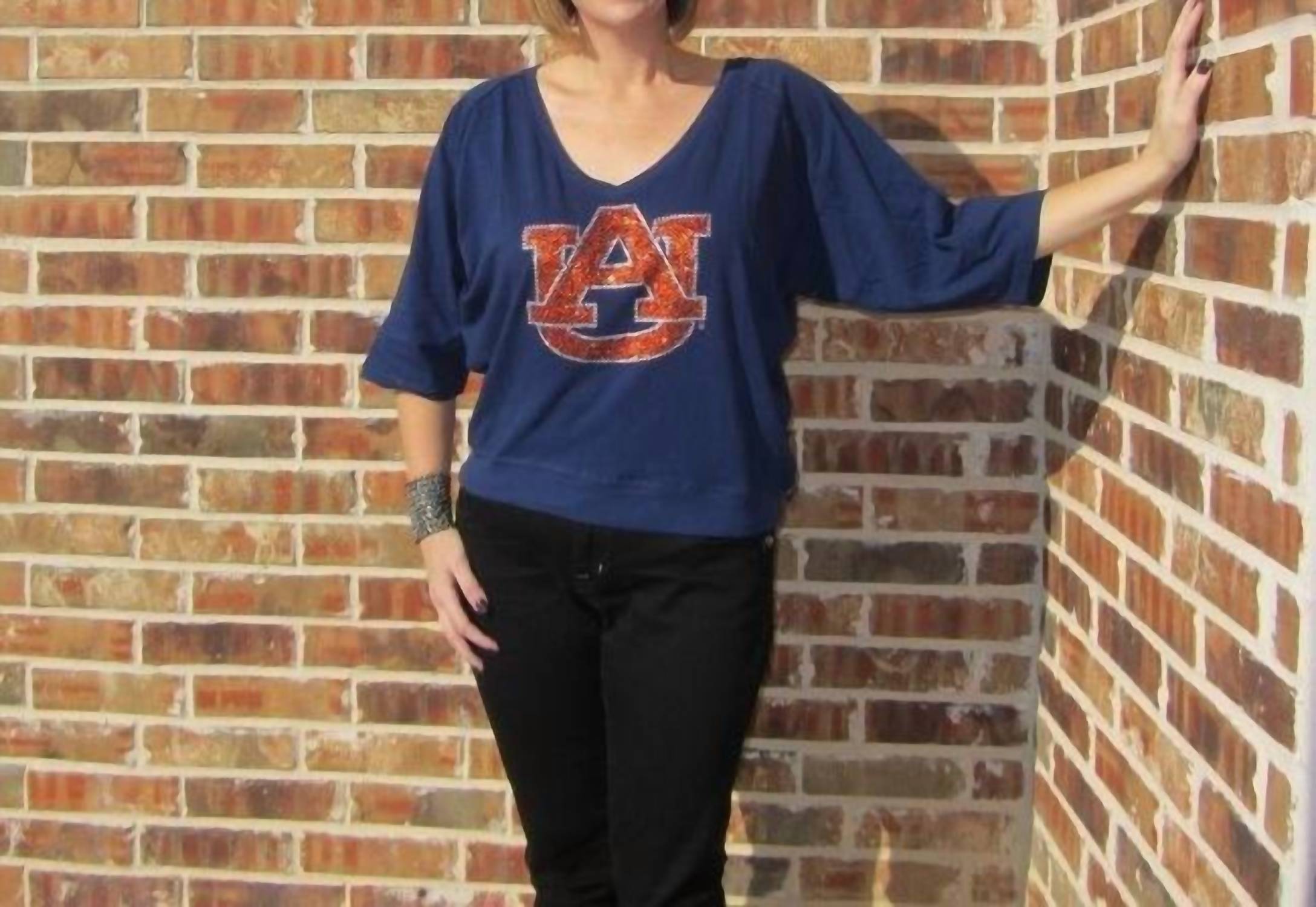 Emerson Street Clothing Co. - Auburn University Jewel Raglan Top