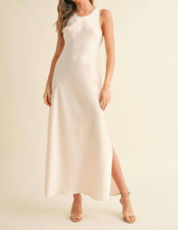 Miou Muse - Satin Midi Slip Dress