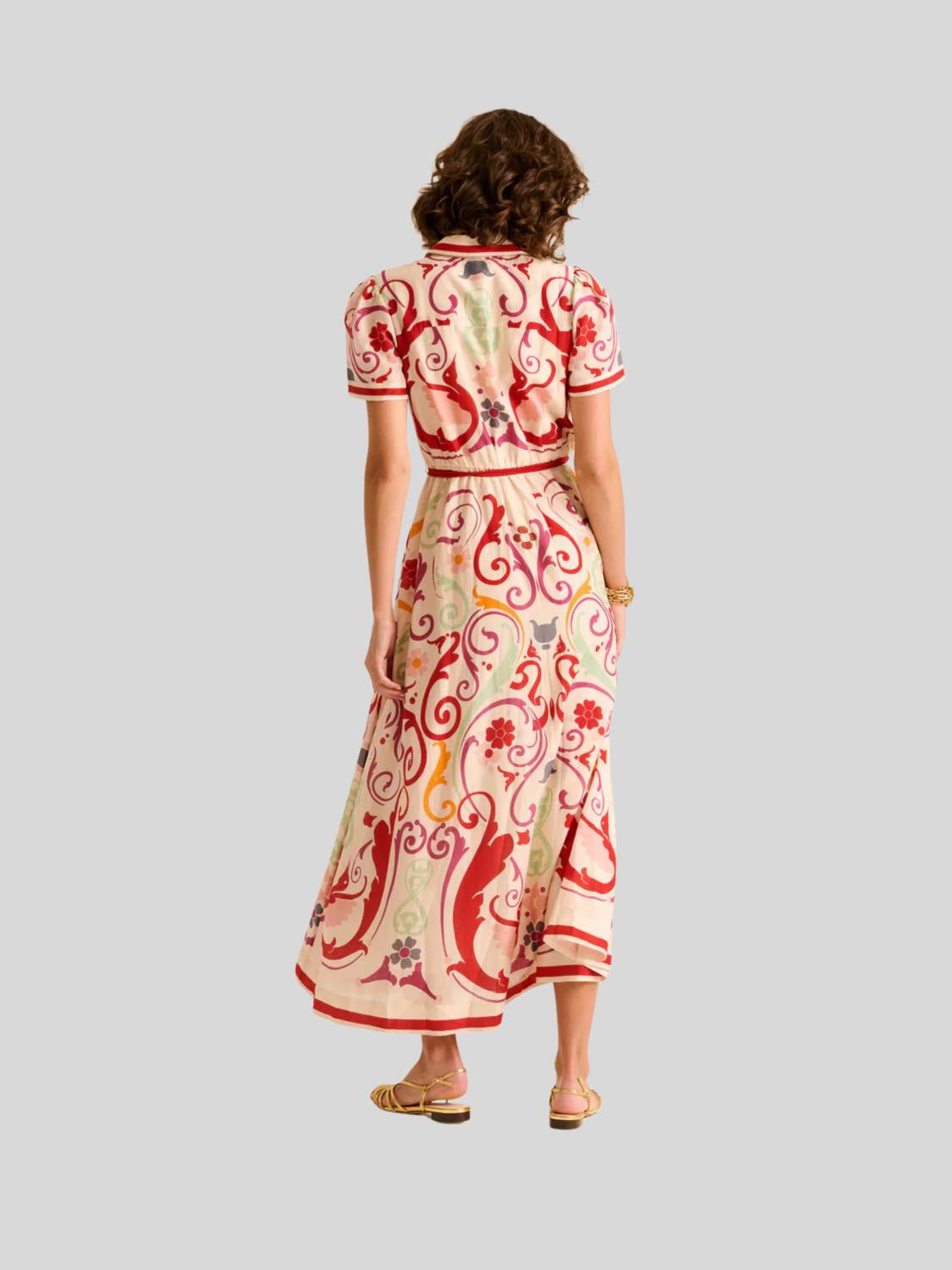 Carolina K - Elisetta Short Sleeve Midi Dress