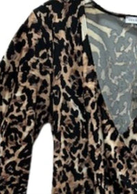 Annalee + Hope - Women Leopard Wrap Blouse