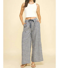 Pinch - Gingham Drawstring Pants
