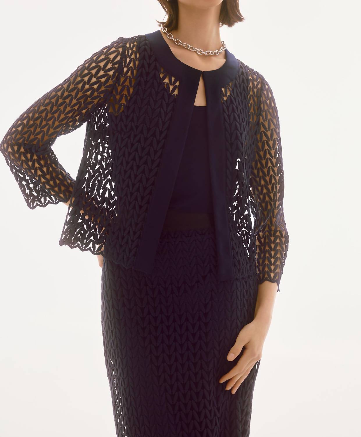 Joseph Ribkoff - Guipure And Silky Knit Two Piece Set