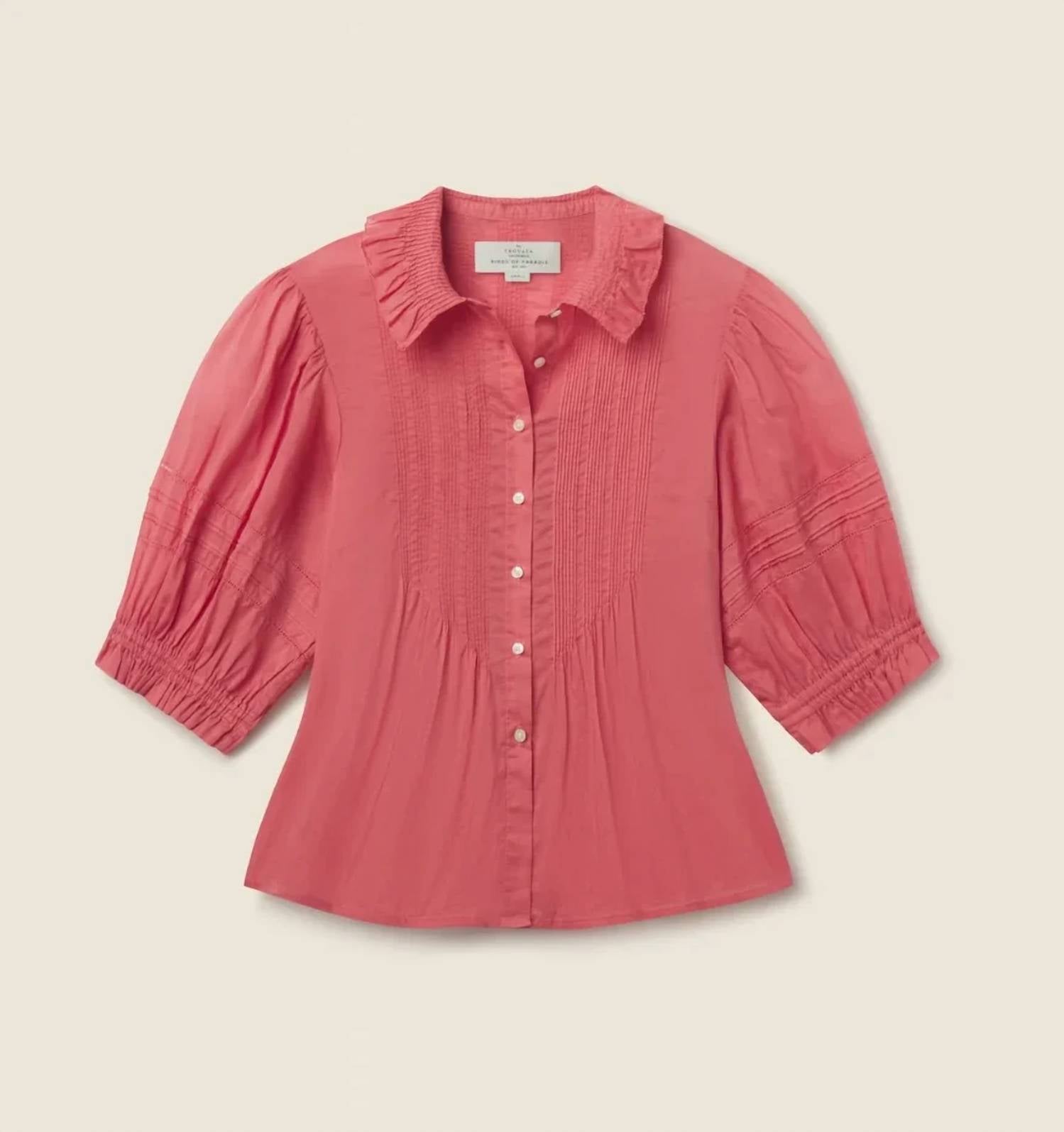 Trovata - Jess Cotton Voile Pintuck Blouse