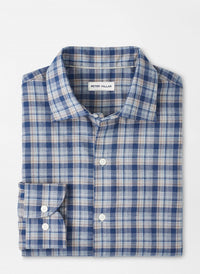 PETER MILLAR Whitecap Performance Flannel Shirt in blue haze - men's shirt - view 4