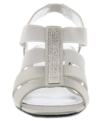David Tate Women's Eve Sandal in silver - women's sandal - detail view